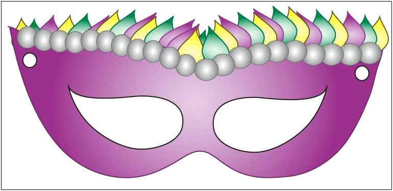Mardi Gras Mask Template Printable Free