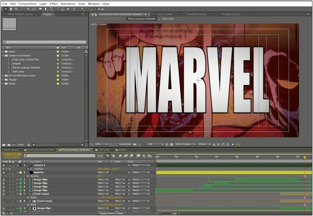 Marvel Intro After Effects Template Free Download
