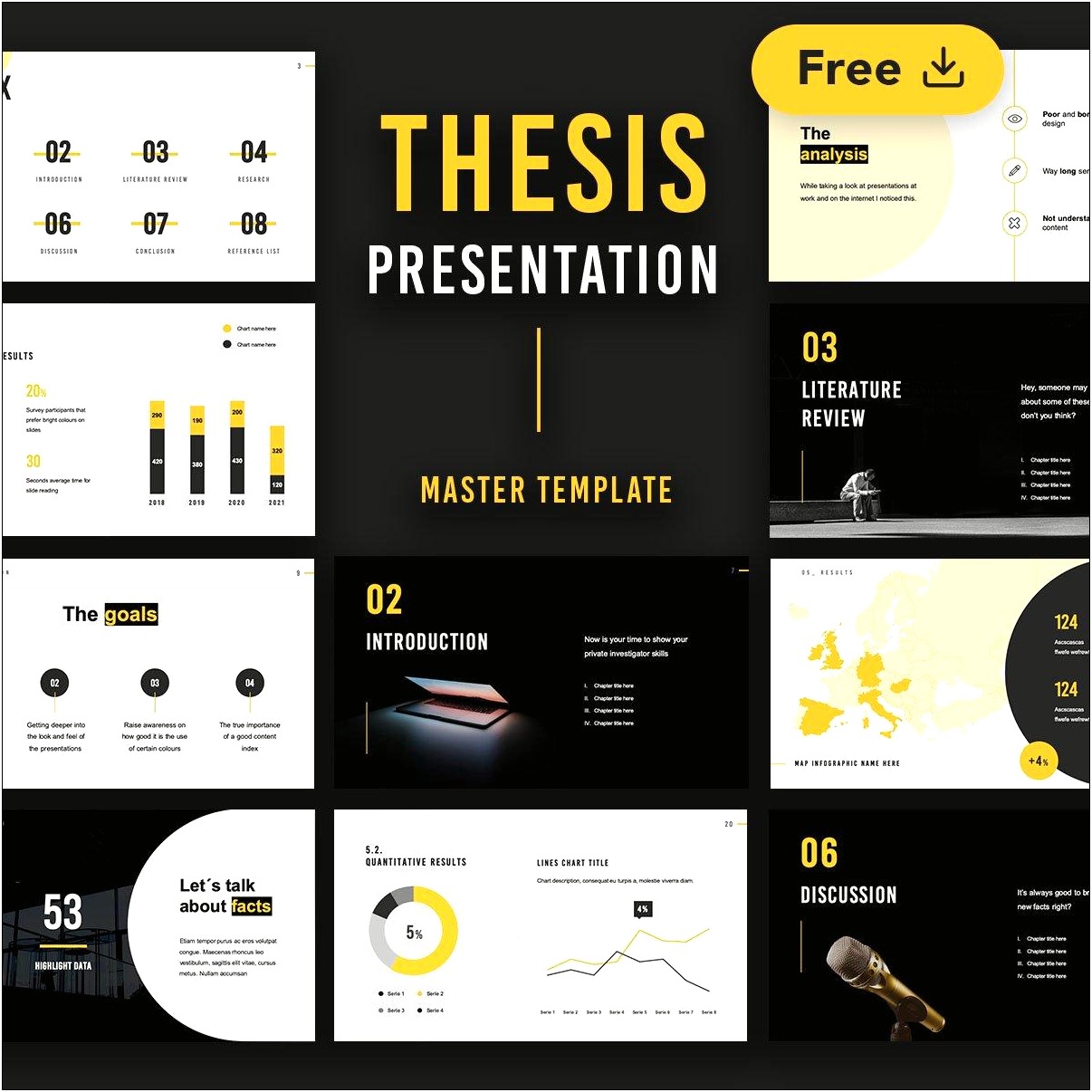 Master Thesis Defense Presentation Template Free Download Ppt