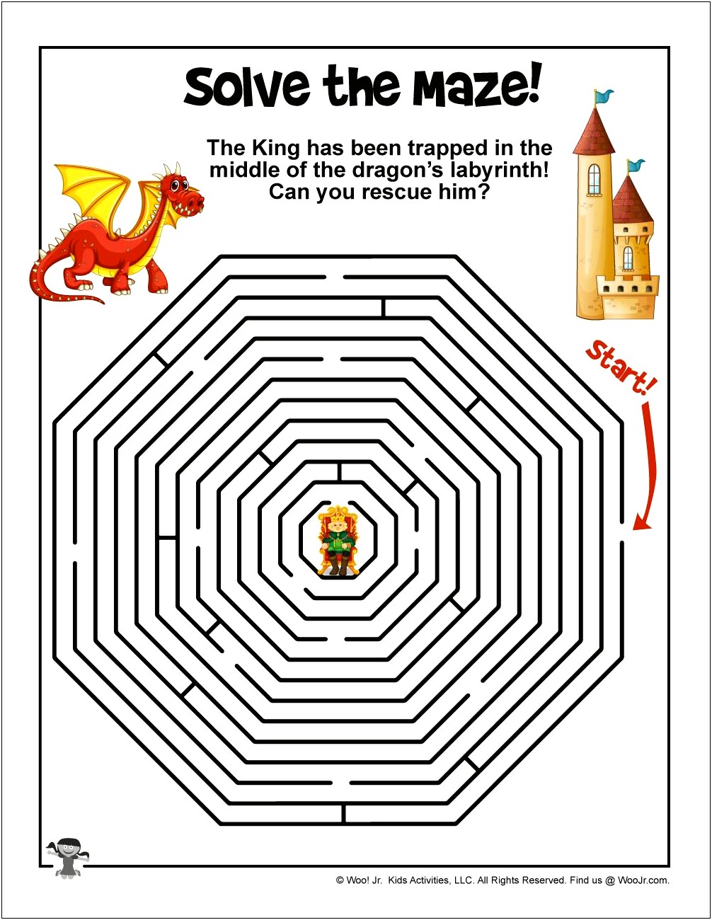 Maze Template For Kids Free To Use