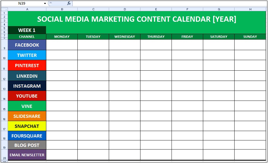 Media Plan Template Excel Free Download