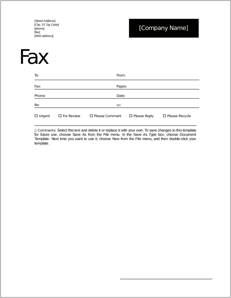Medical Fax Cover Sheet Template Free