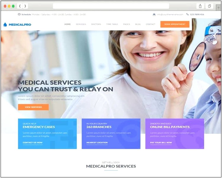Medicalpro Health And Medical Html Template Free Download