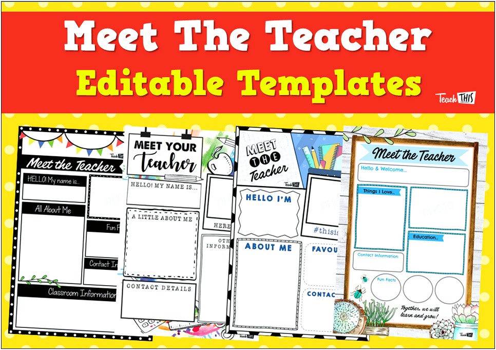 Meet The Teacher Free Template Download