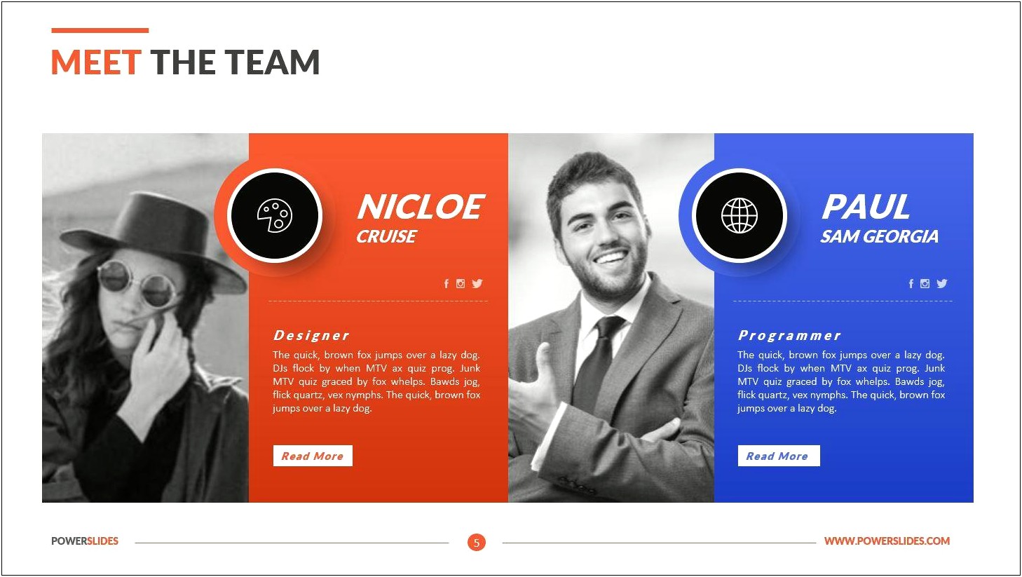 Meet The Team Powerpoint Template Free