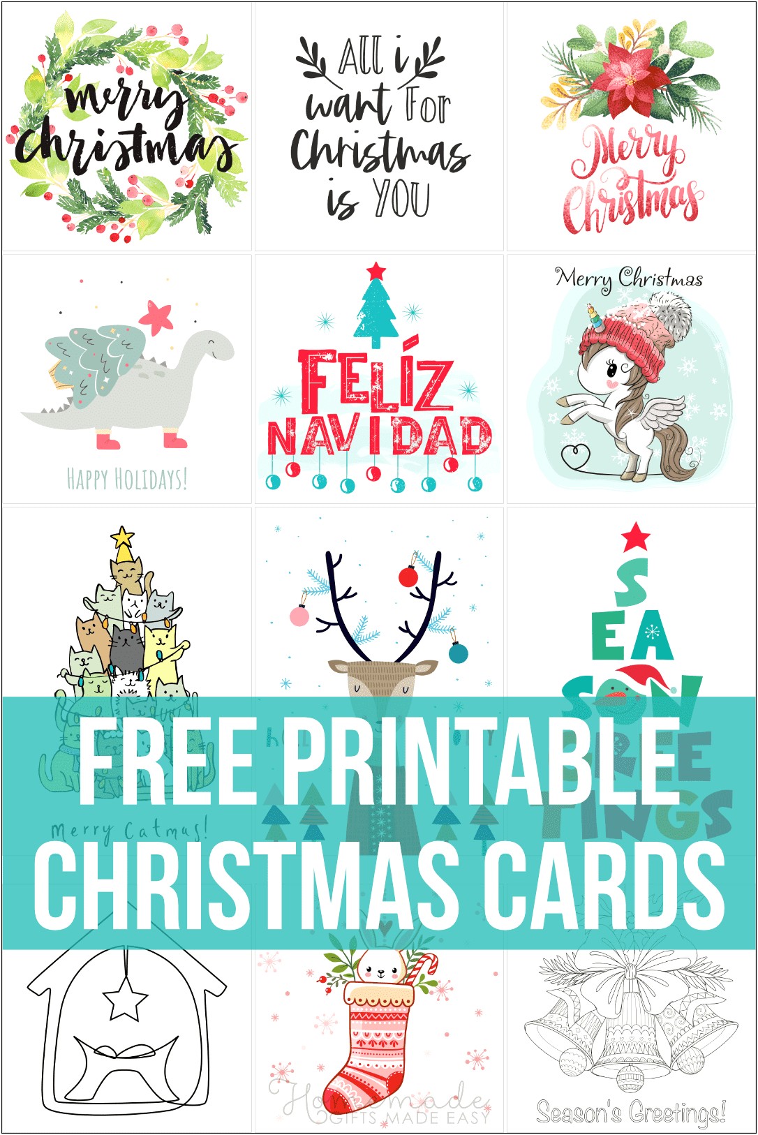 Merry Christmas Card Template Free Download