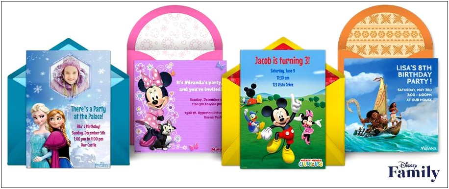 Mickey And Minnie Mouse Invitation Template Free
