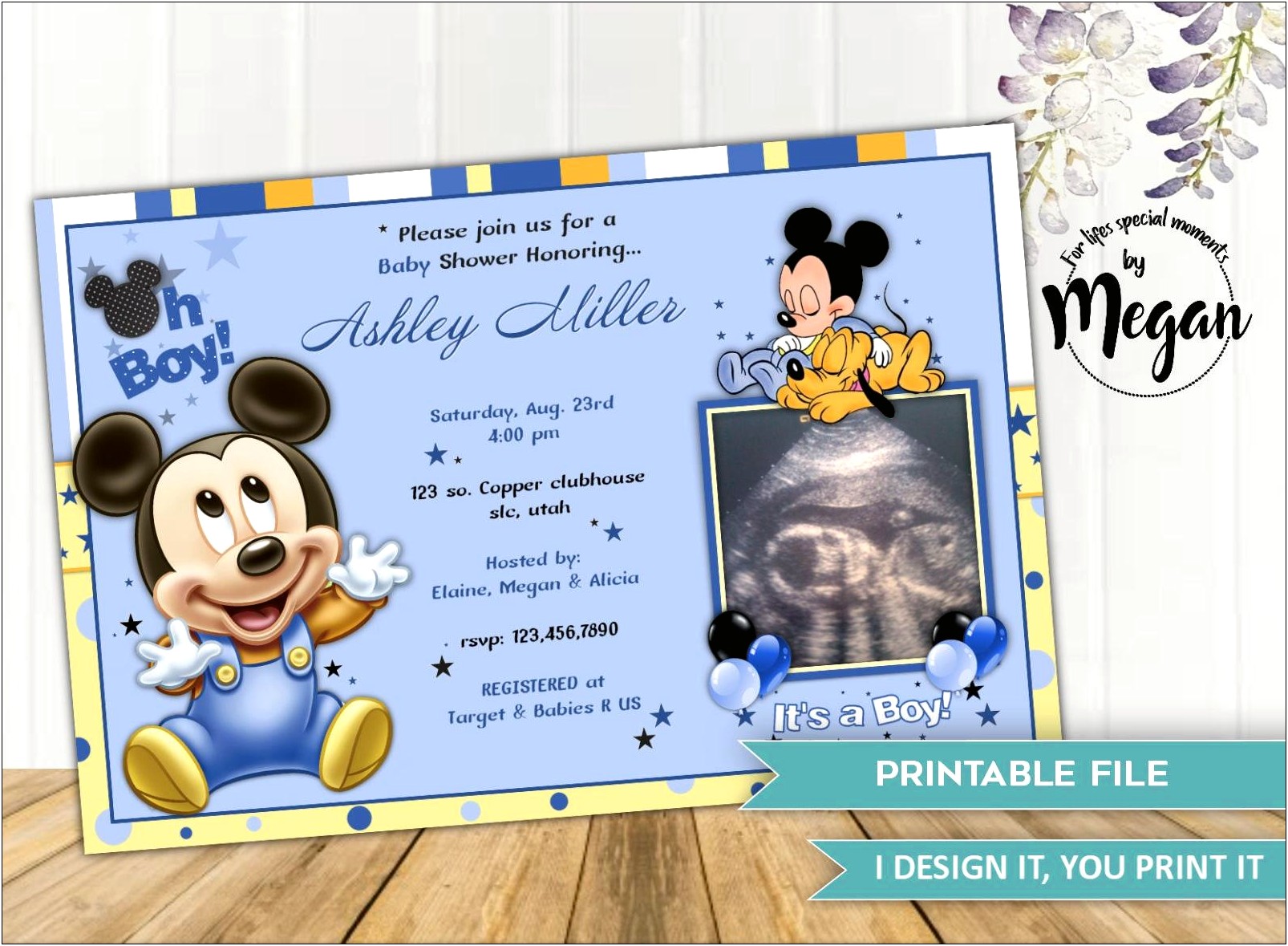 Mickey Mouse Baby Shower Invitation Template Free