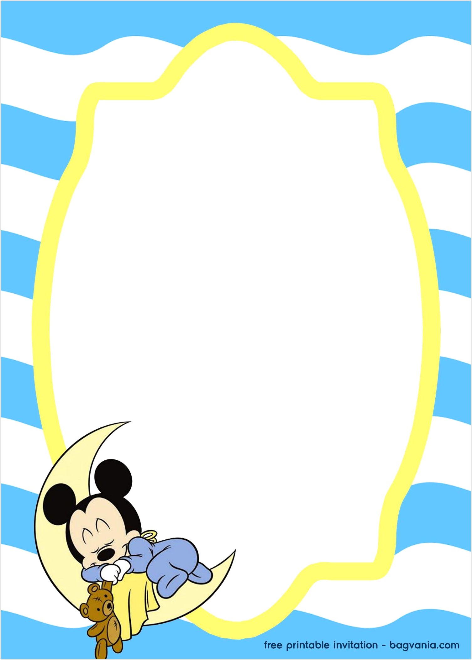 Mickey Mouse Invitation Template Printable Free