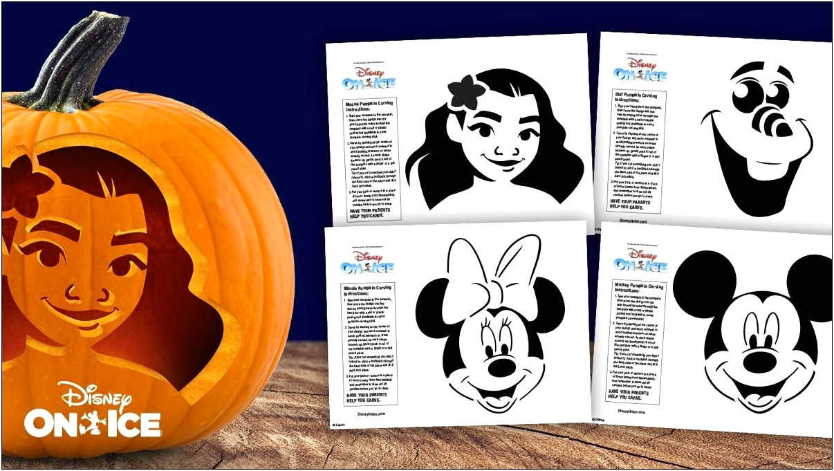 Mickey Mouse Pumpkin Carving Templates Free