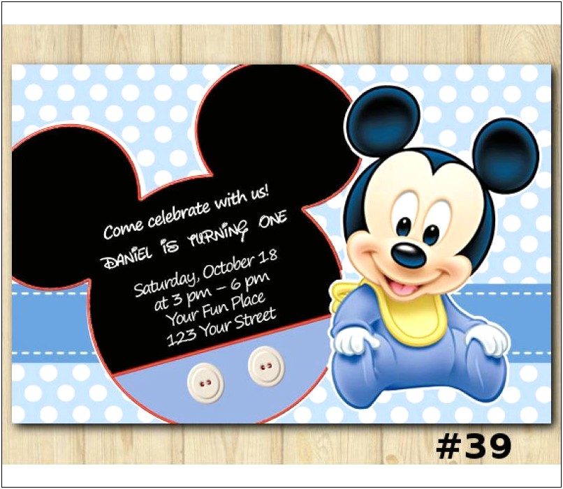 Mickey Mouse Ticket Invitations Template Free
