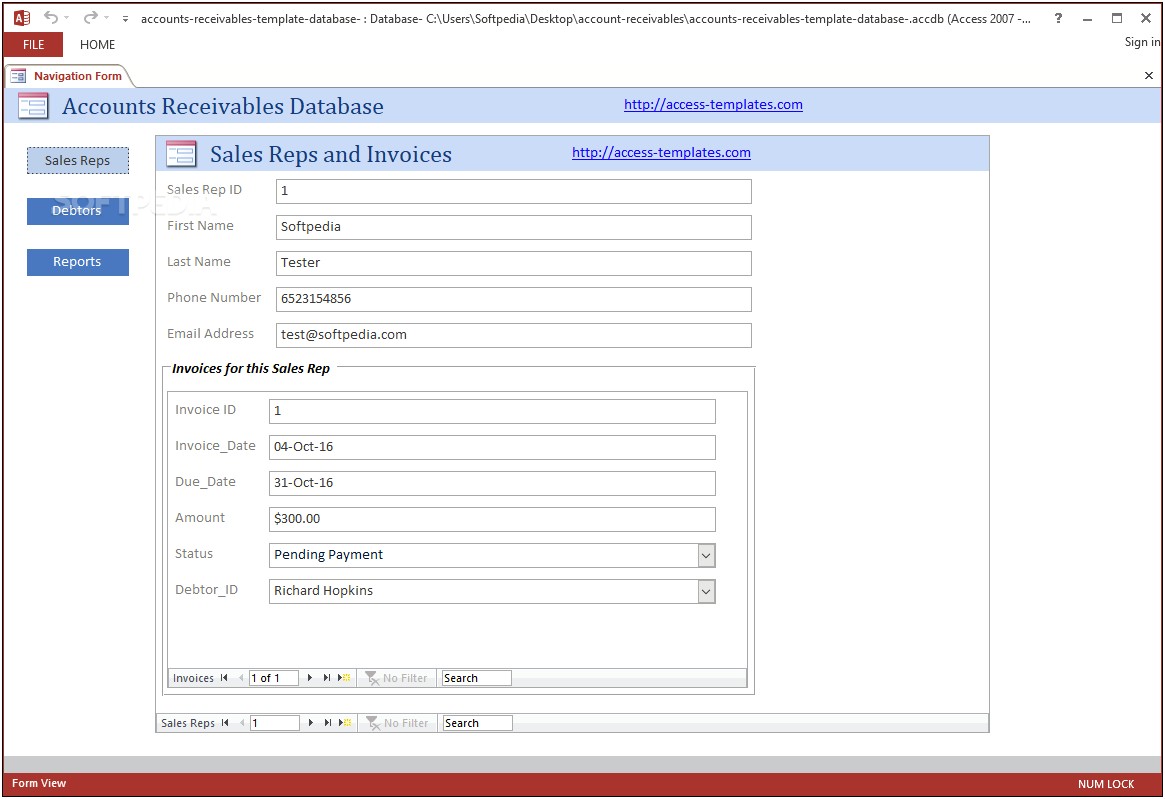 Microsoft Access Sales Database Template Free Download
