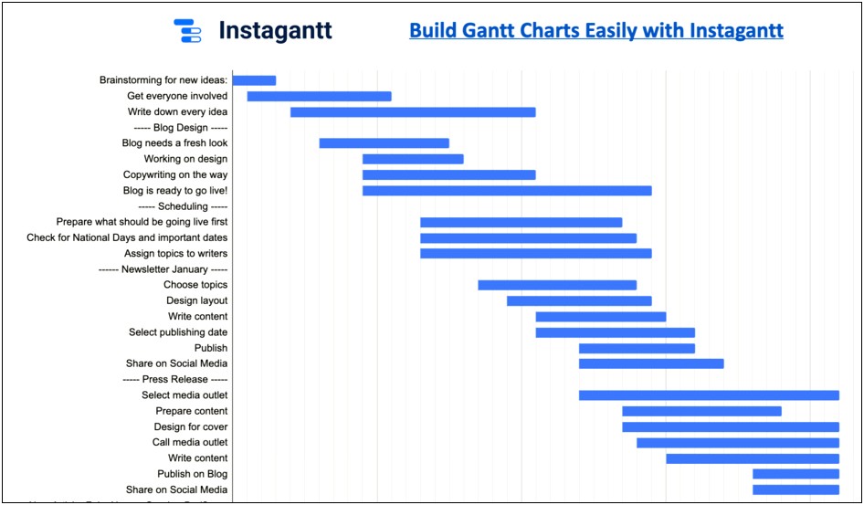 Microsoft Excel Gantt Chart Template Free