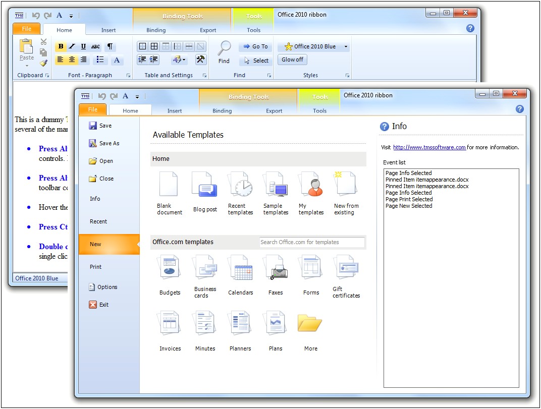 Microsoft Office 2010 Access Templates Free Download