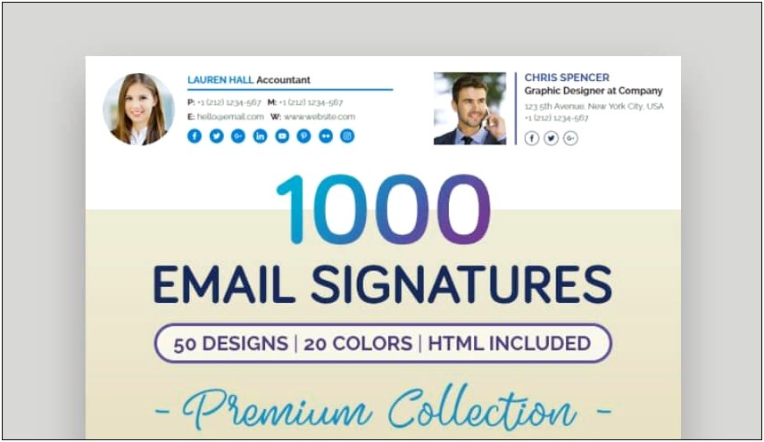 Microsoft Outlook Signature Templates Free Download
