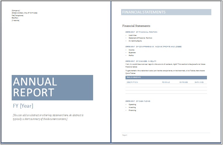 Microsoft Word Report Templates Free Download