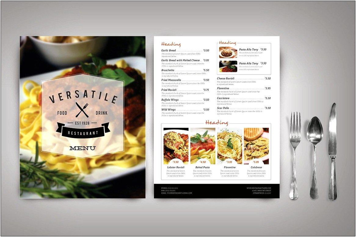 Microsoft Word Restaurant Menu Templates Free