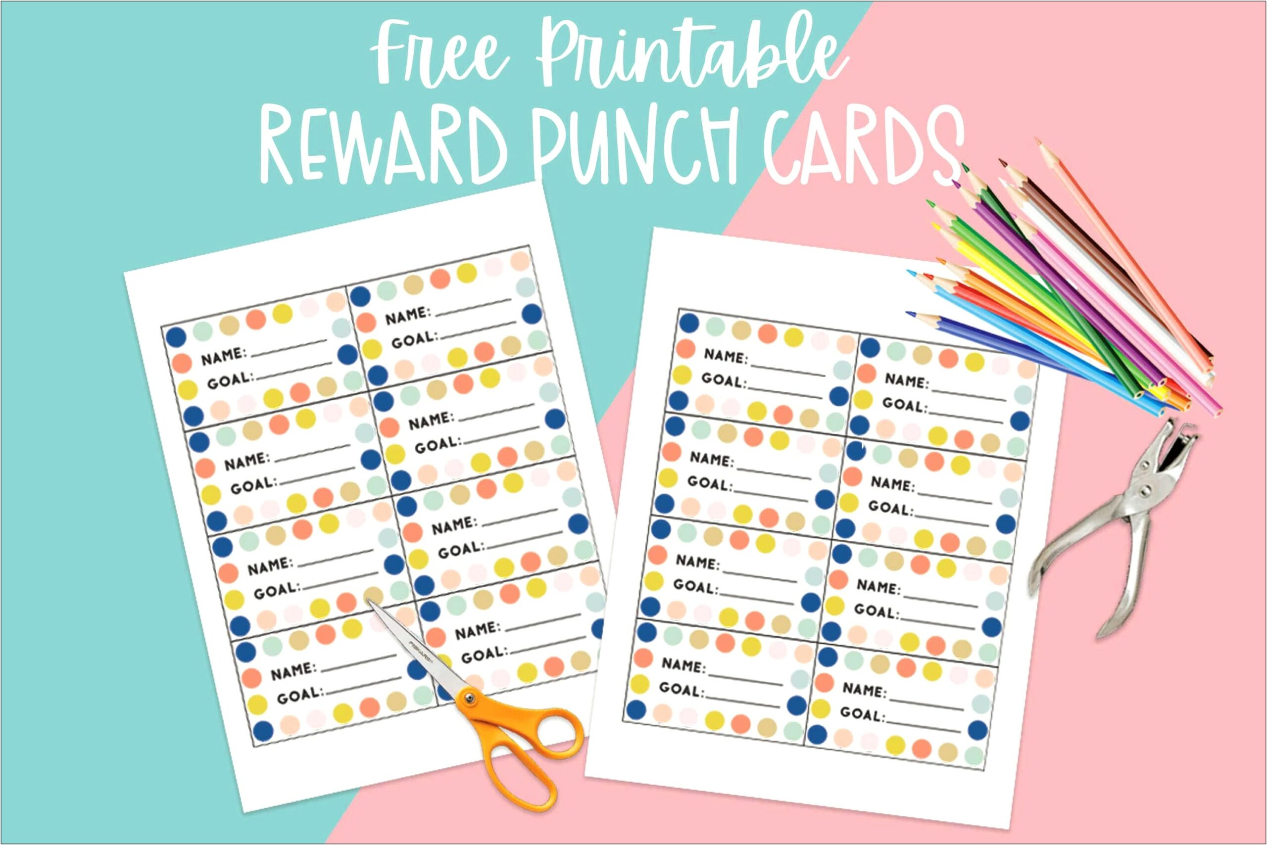 Middle School Incentive Punch Card Template Free Printable