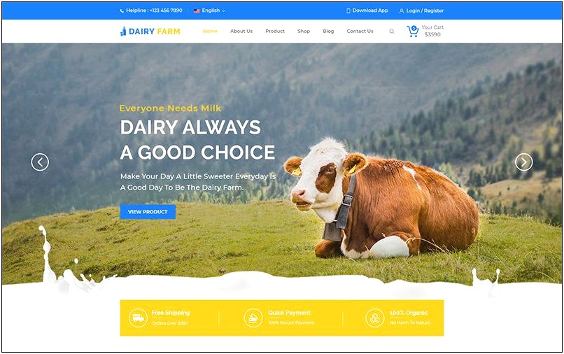 Milk Dairy Html Templates Free Download
