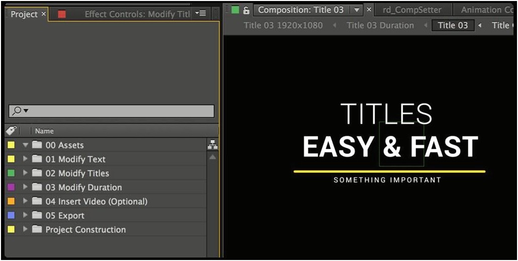 Minimal Titles Pack Free After Effects Templates