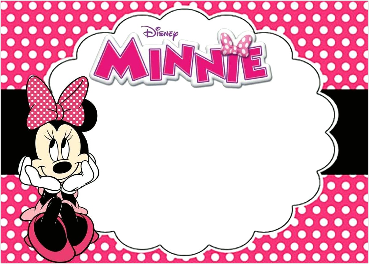Minnie Mouse Birthday Invitation Templates Free Download
