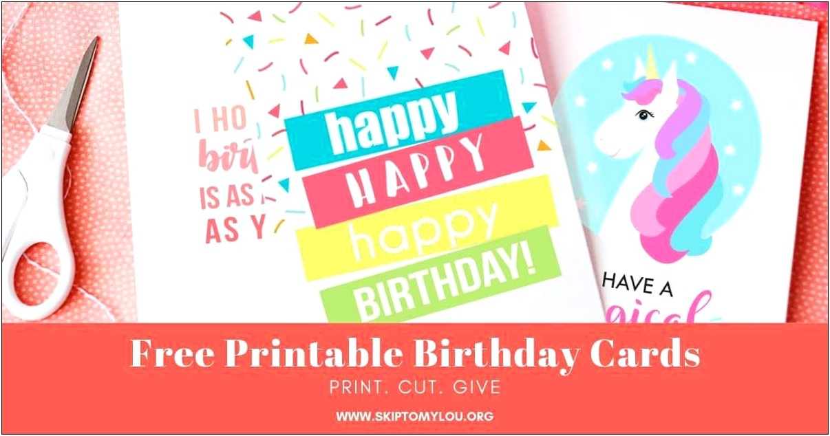 Mom Birthday Card Template Free Unicorn Printable