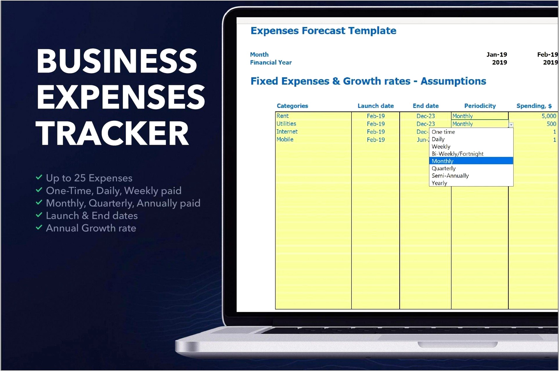 Monthly Business Expense Template Excel Free Download