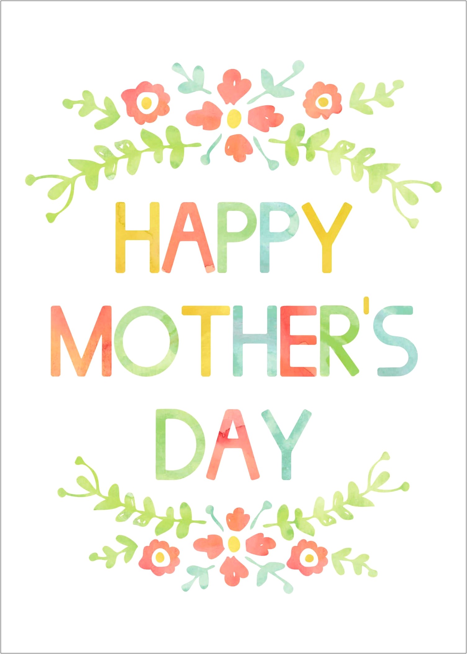 Mother's Day Card Template Free Printable