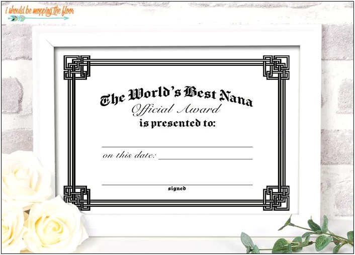 Mother's Day Certificate Templates Free Download