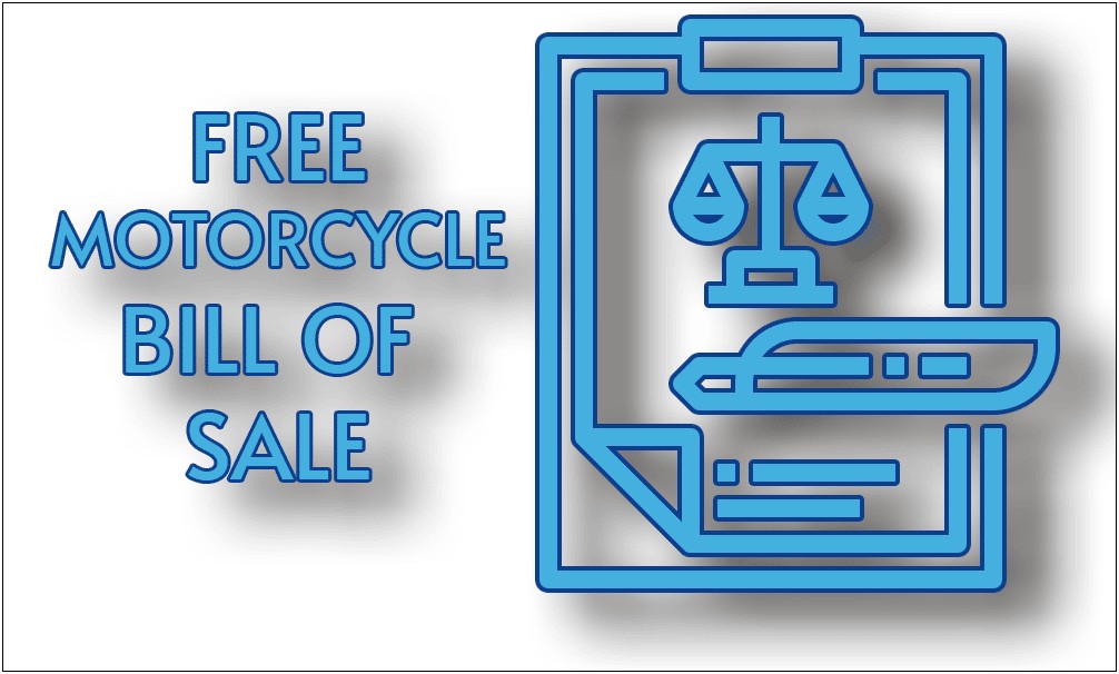 Motorcycle Bill Of Sale Template Free