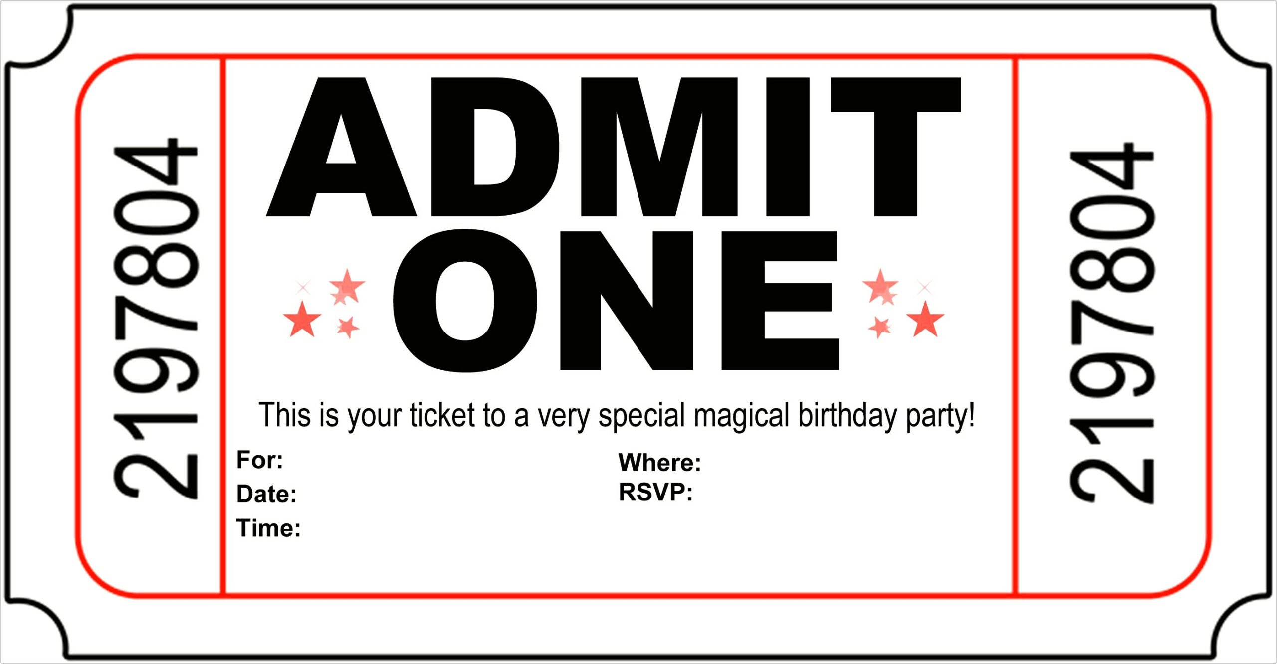 Movie Theater Themed Birthday Party Invitation Templates Free