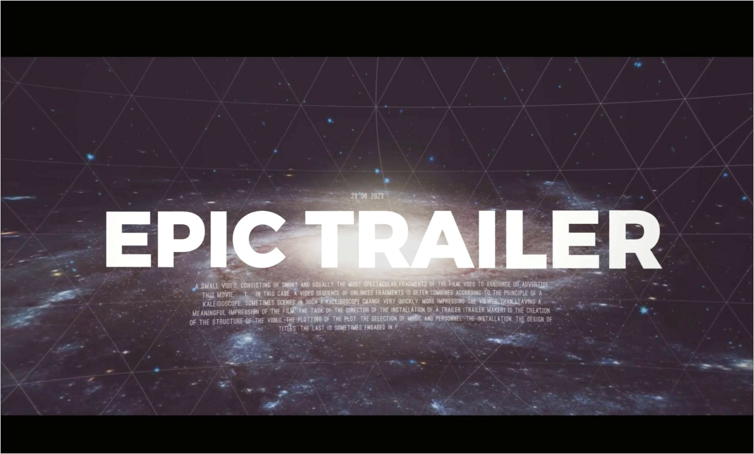 Movie Trailer After Effects Template Free