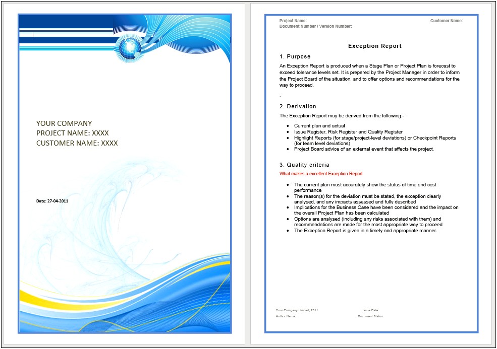 Ms Word Business Report Templates Free Download