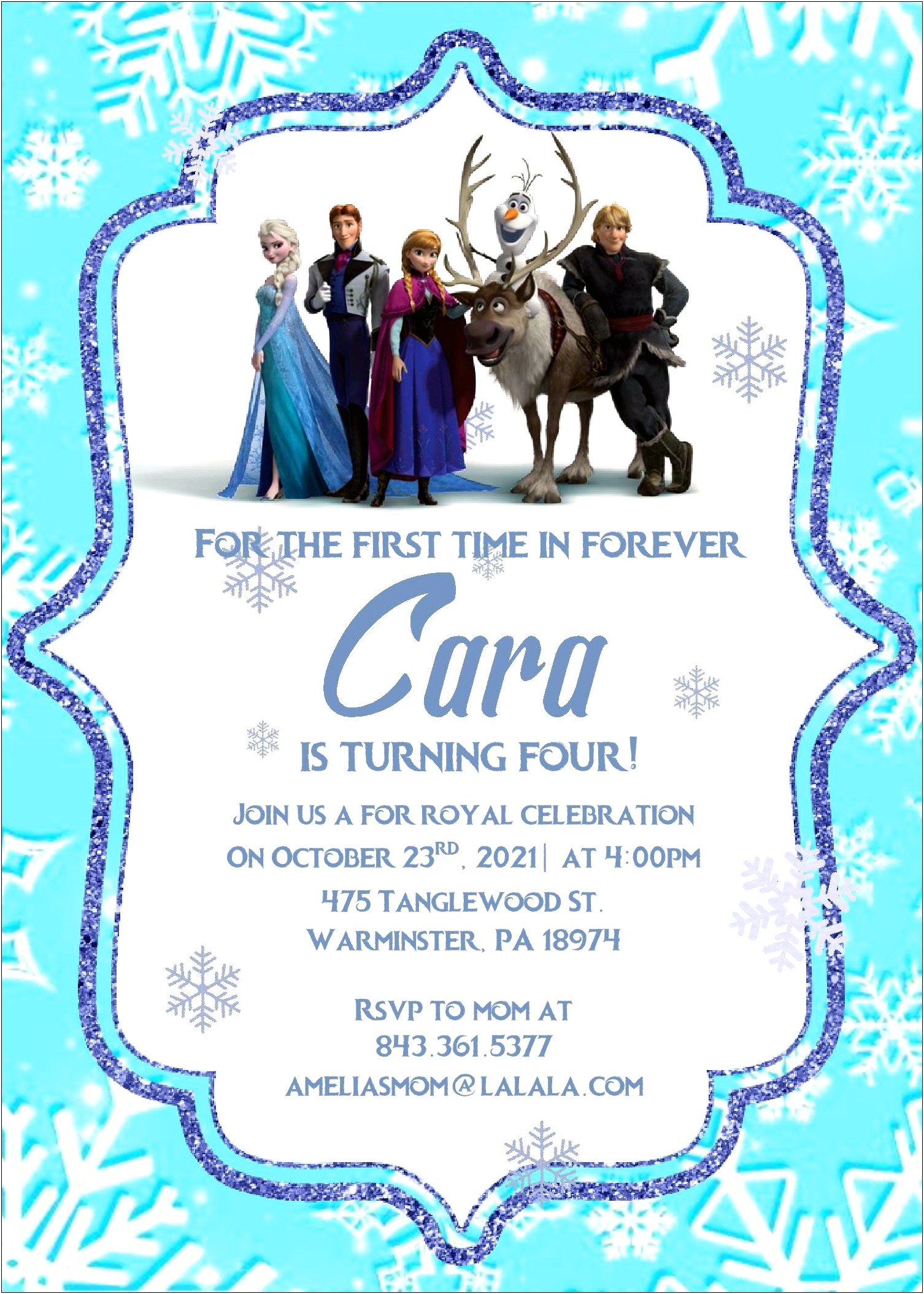 Ms Word Frozen Invitation Templates Free Download