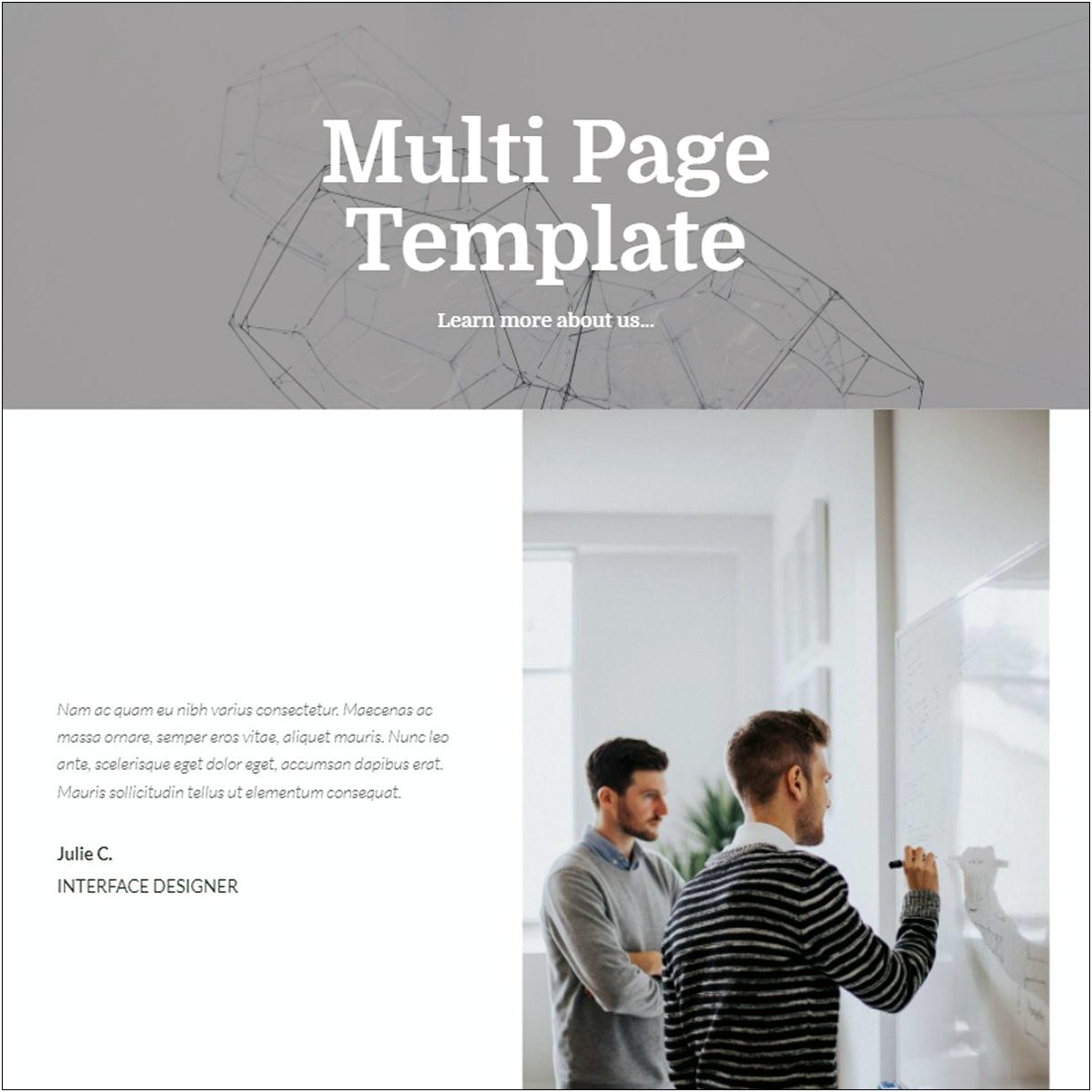 Multi Page Bootstrap Responsive Template Free Download