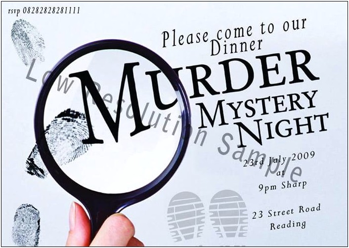 Murder Mystery Party Invitation Templates Free