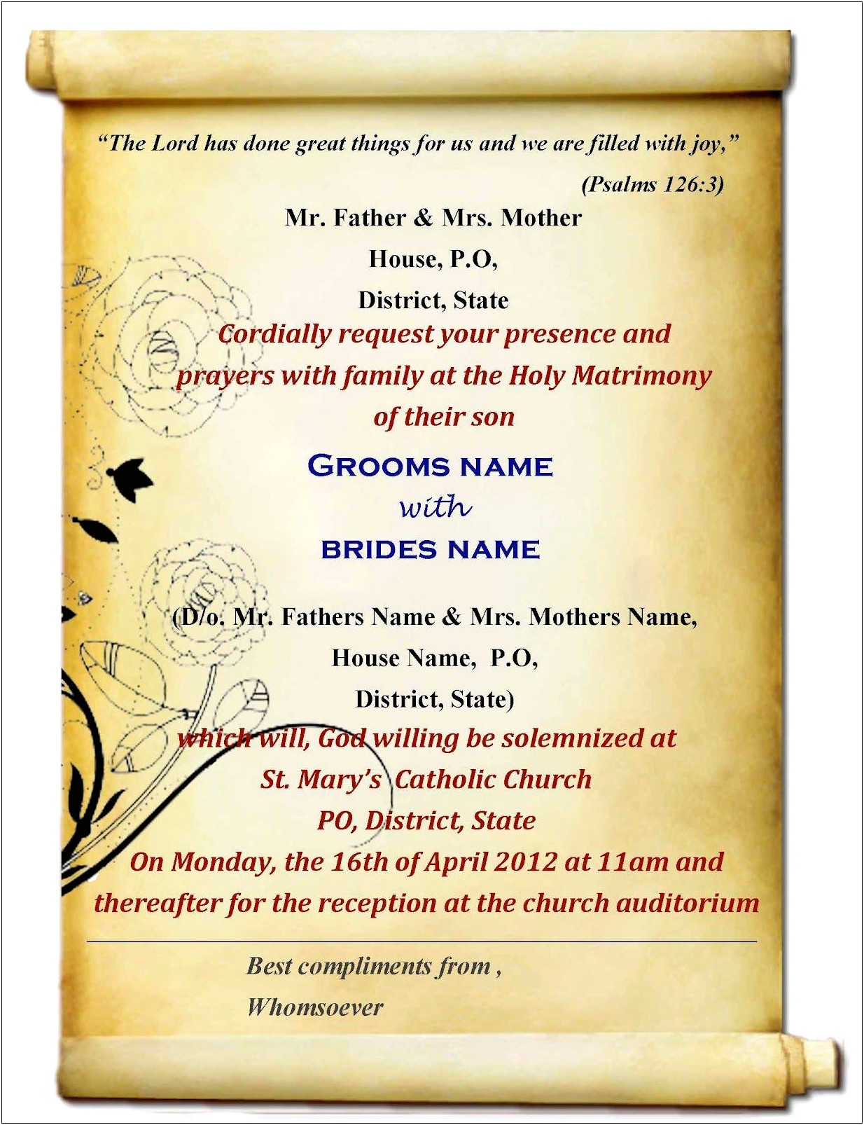Muslim Wedding Invitation Cards Templates Free Download
