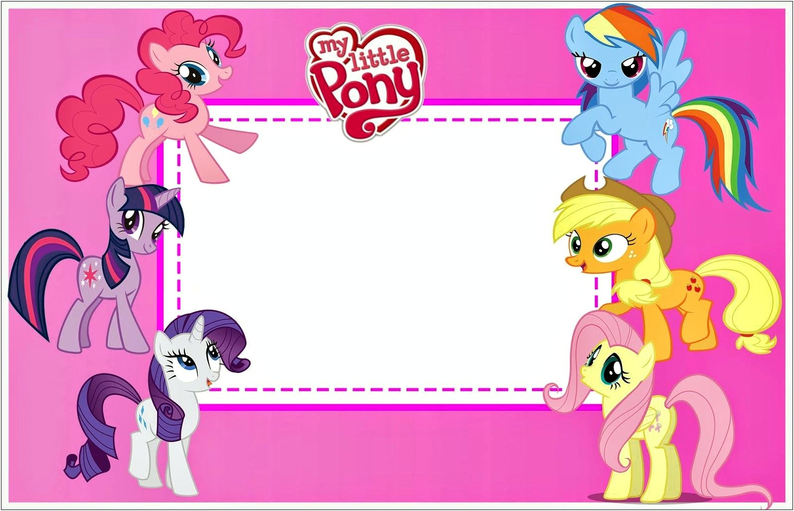My Little Pony Birthday Invitations Free Template