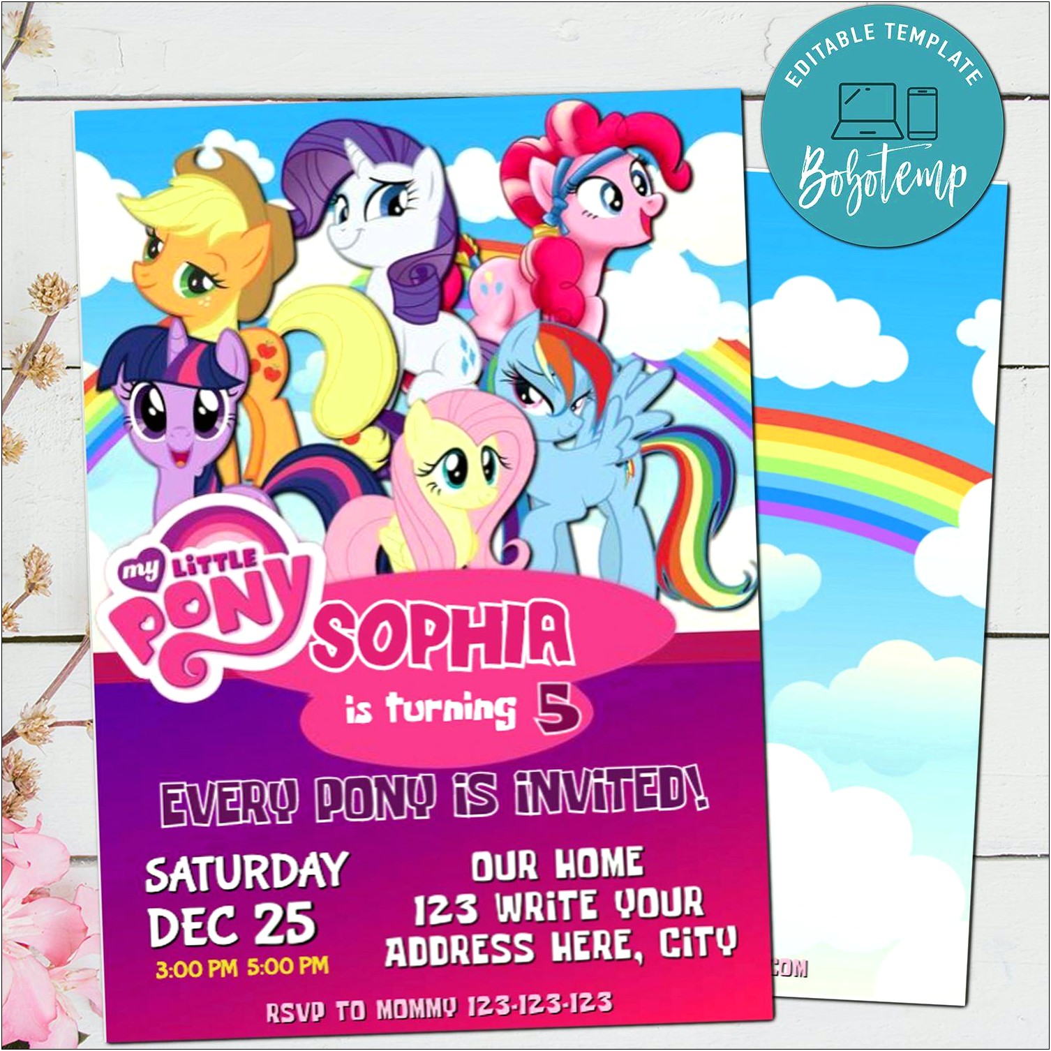 My Little Pony Invitations Template Free