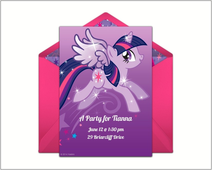 My Little Pony Party Invitation Templates Free