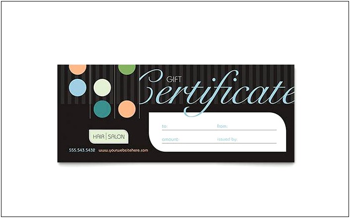 Nail Salon Gift Certificate Template Free Printable