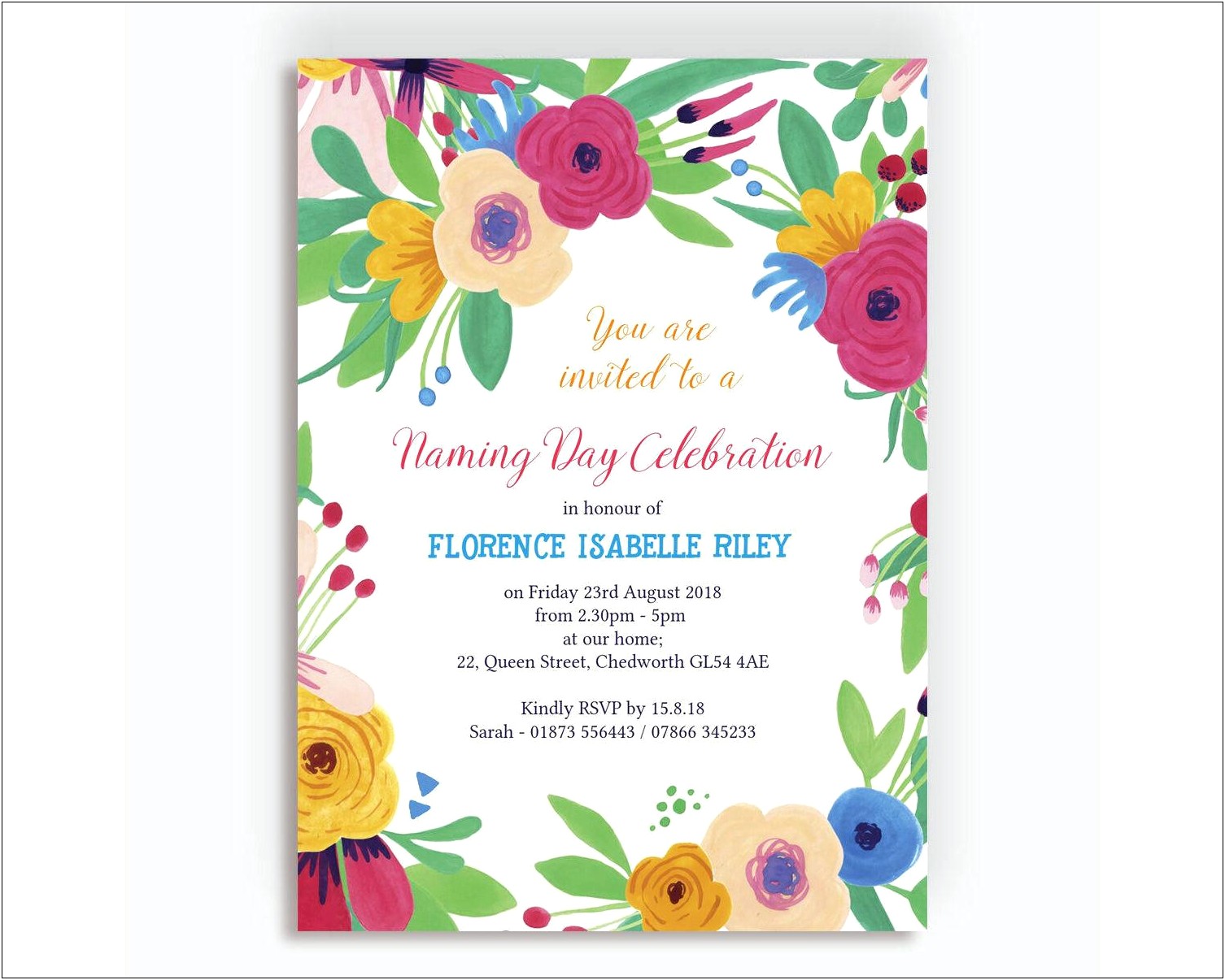 Naming Ceremony Invitation Card Template Free Download Pdf