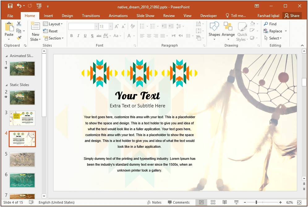 Native American Themed Powerpoint Template Free