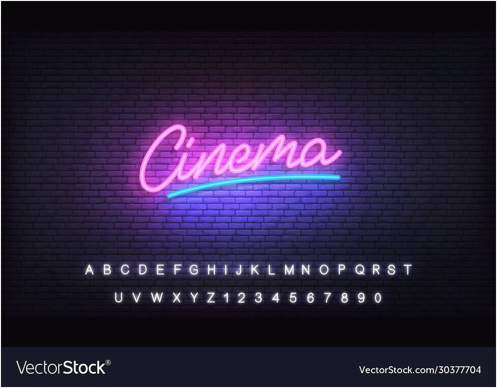 Neon Cinema 4d Text Templates Background Free Download