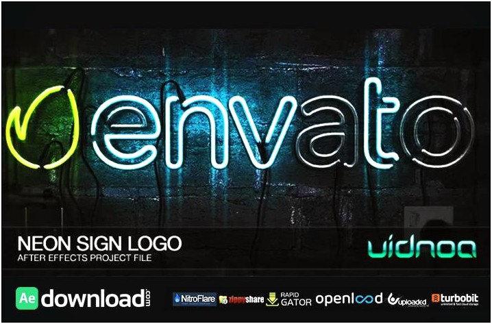 Neon Logo After Effects Template Free