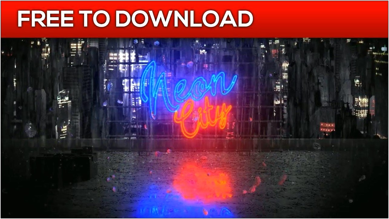 Neon Text After Effects Template Free Download