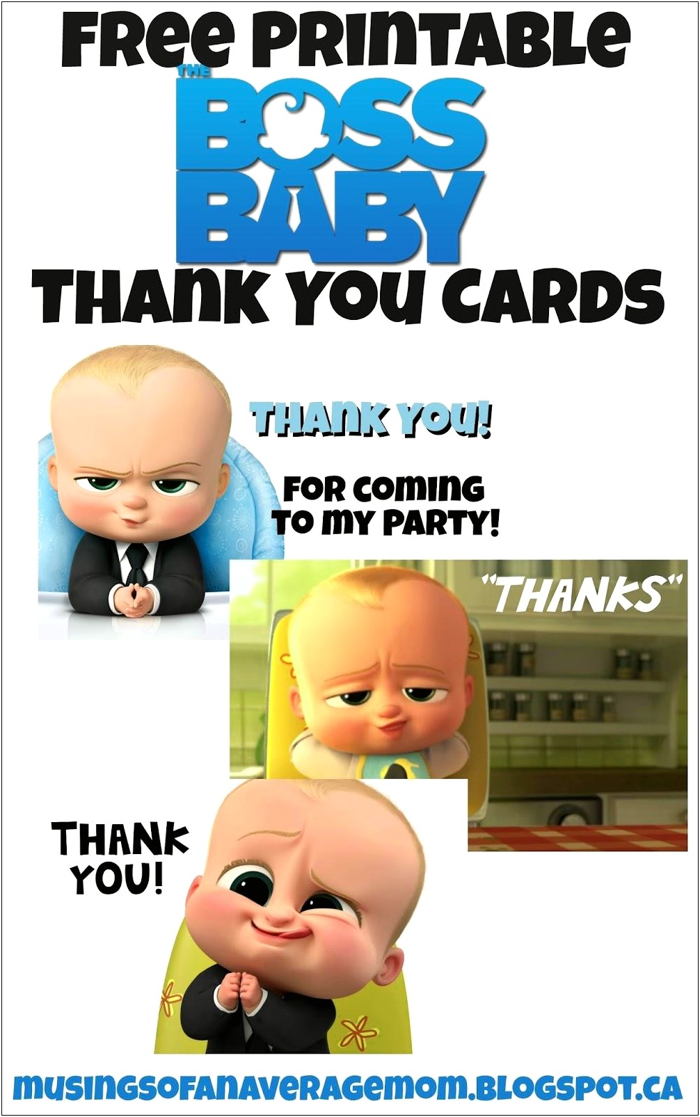 New Baby Thank You Cards Free Template