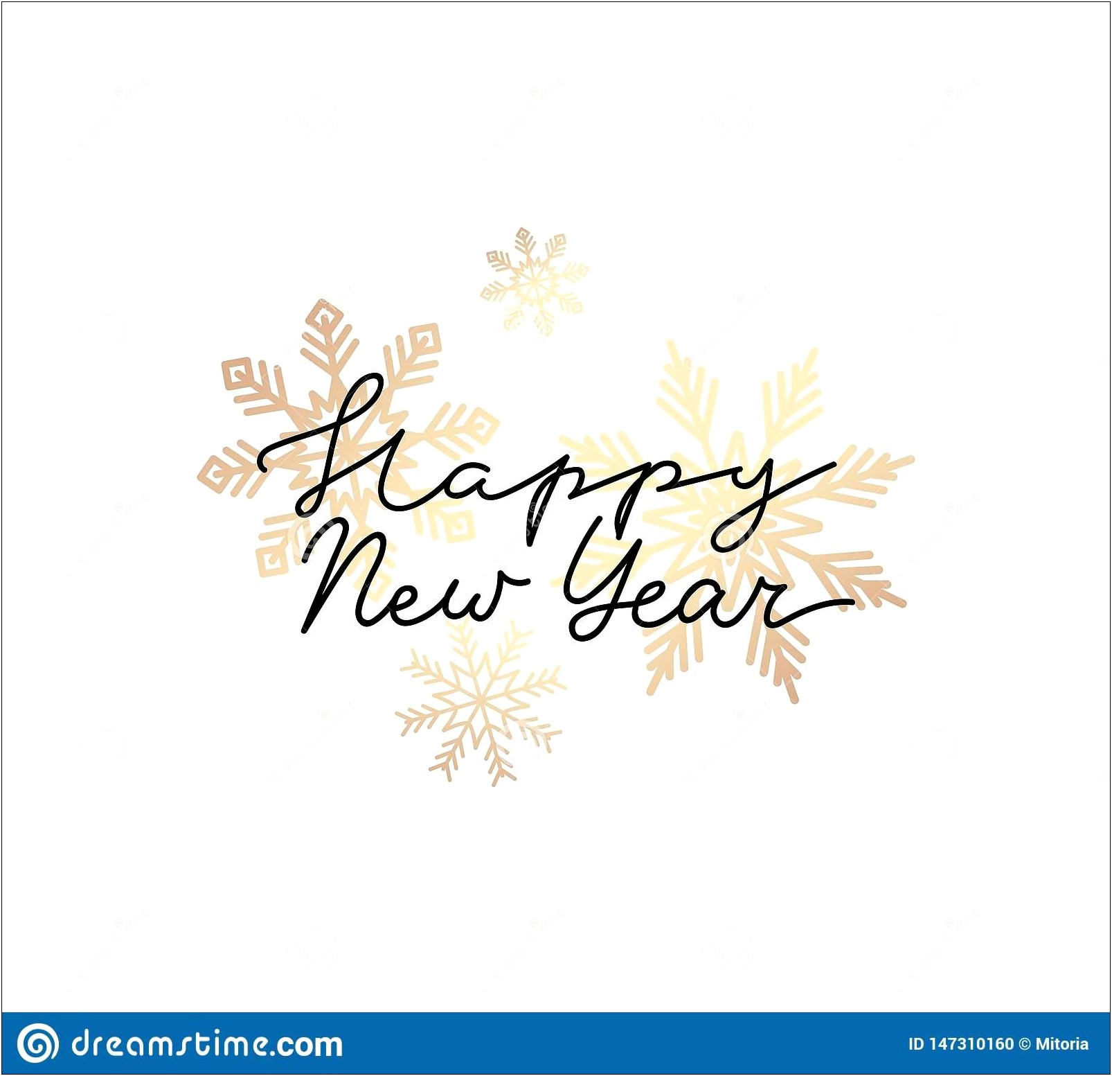 New Year Card Greetings Free Template White Background