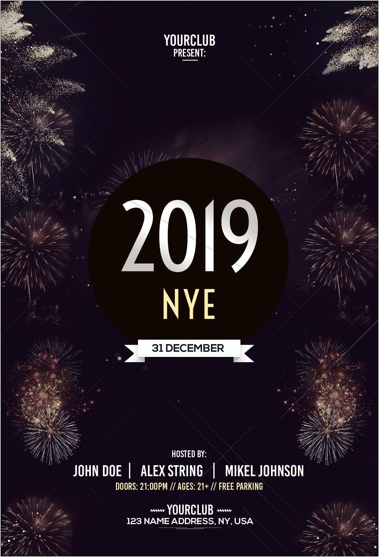 New Years Eve Flyer Template Free Download