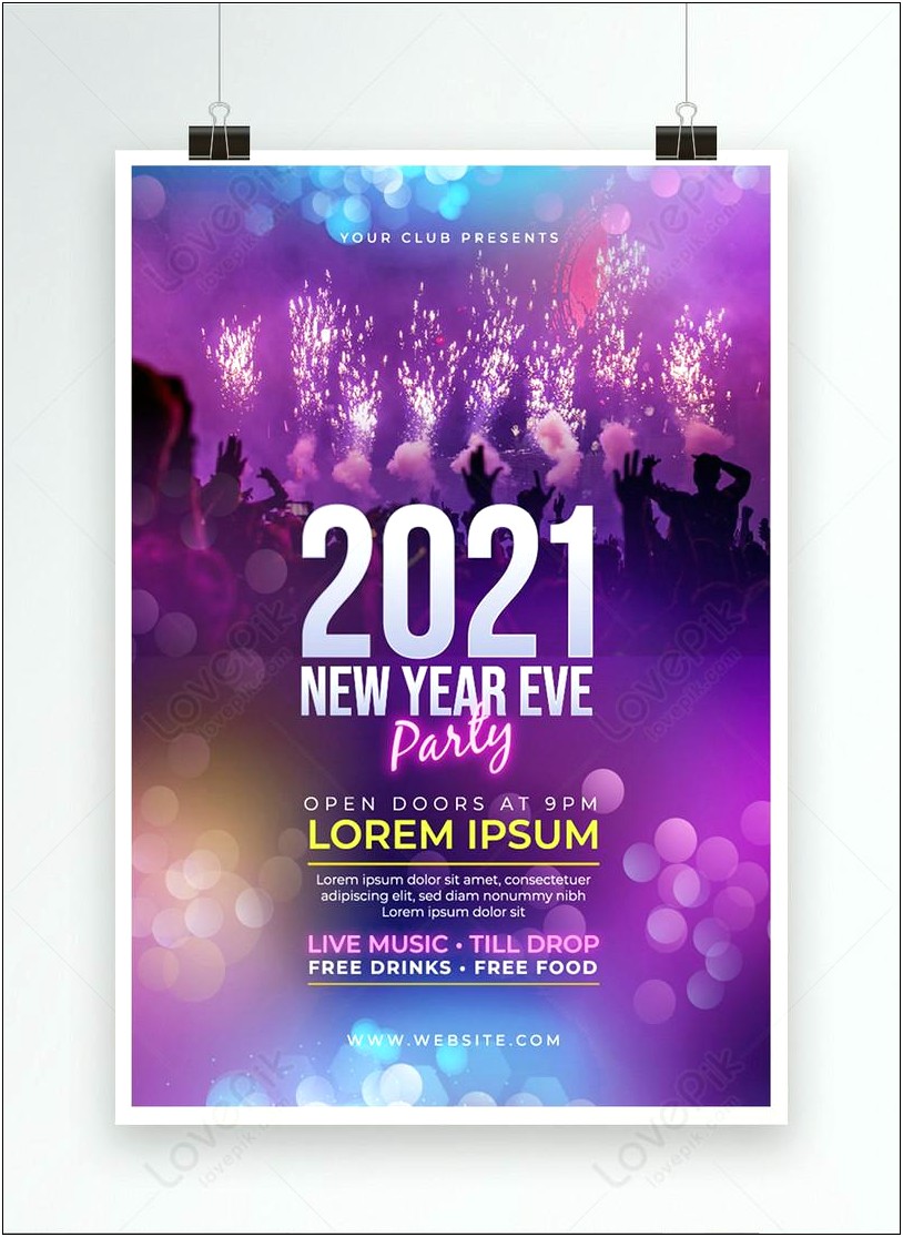 New Years Eve Party Poster Templates Free Download
